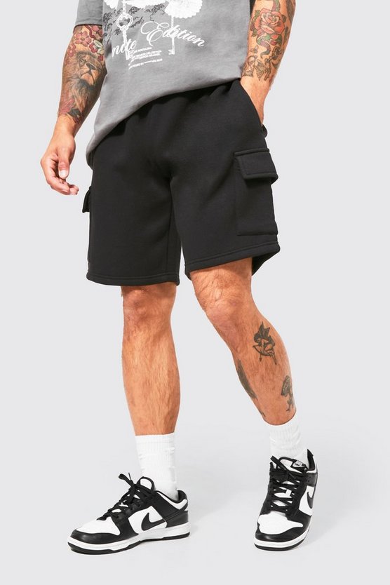 Lockere Jersey Cargo-Shorts aus Baumwolle