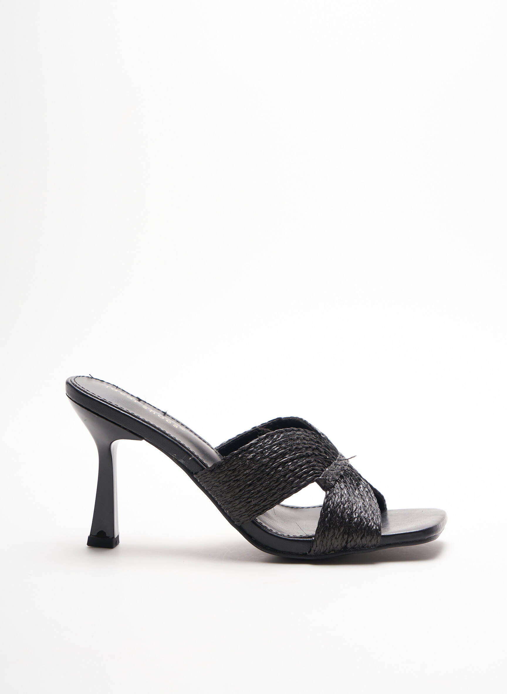Ideal Shoes Sandales Nu Pieds Femme couleur noir