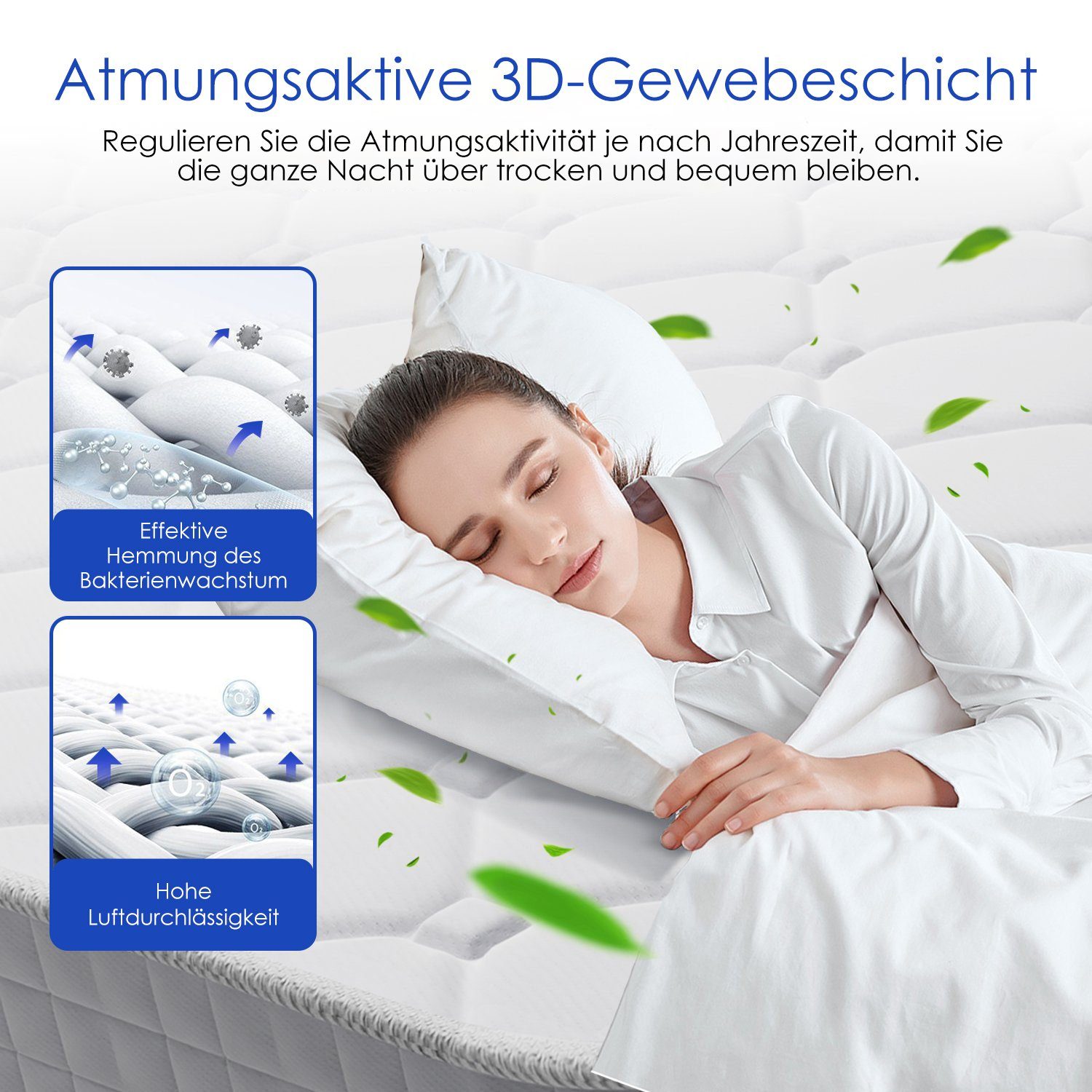 Taschenfederkernmatratze Matratzen,Taschenfederkernmatratze,Federkernmatratze, *Aiibot, 24 cm hoch, (90x200 cm), gut anallergisch und atmungsaktiv