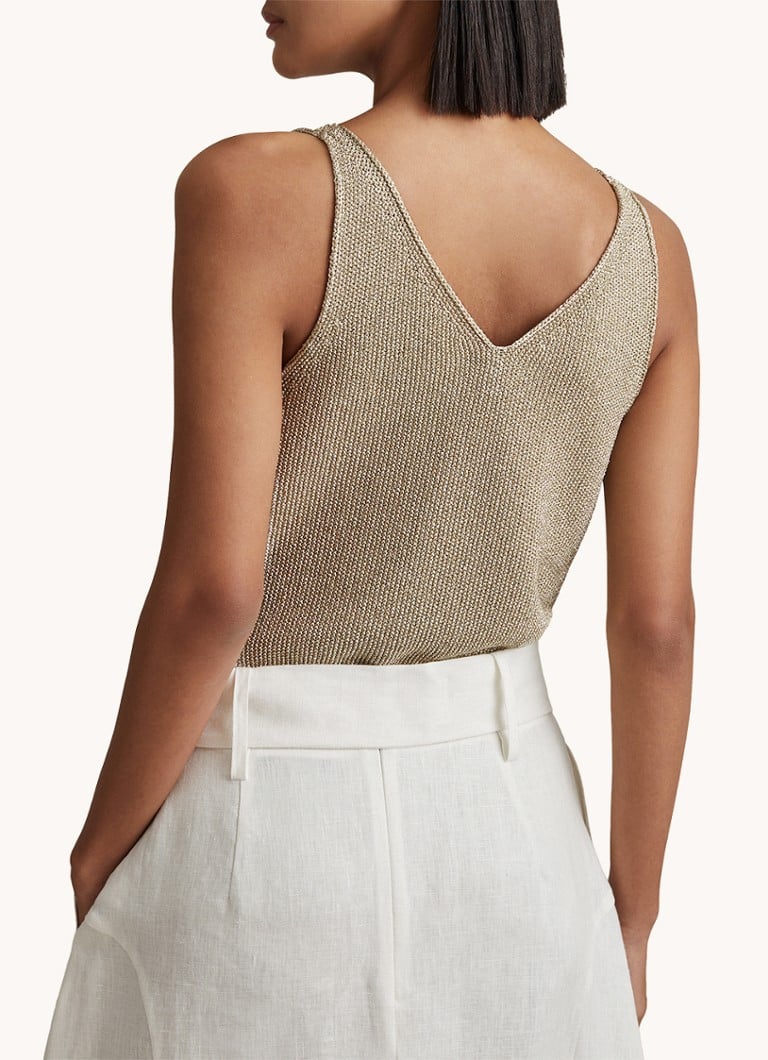 Travel Mika fine knit vest with lurex