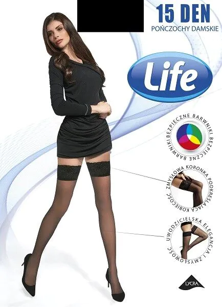 Κάλτσες Life Summer Comfort Nero Stay-Up, μέγεθος 1/2, 15