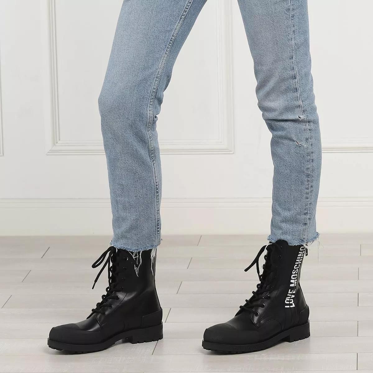 MOSCHINO Stiefeletten schwarz Schnürstiefel