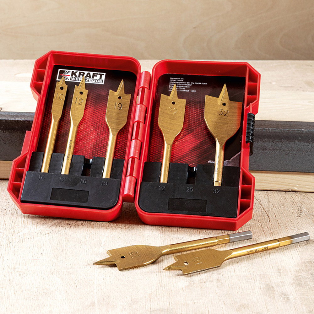 Kraft Werkzeuge Flach-Bohrer-Set 7tlg.