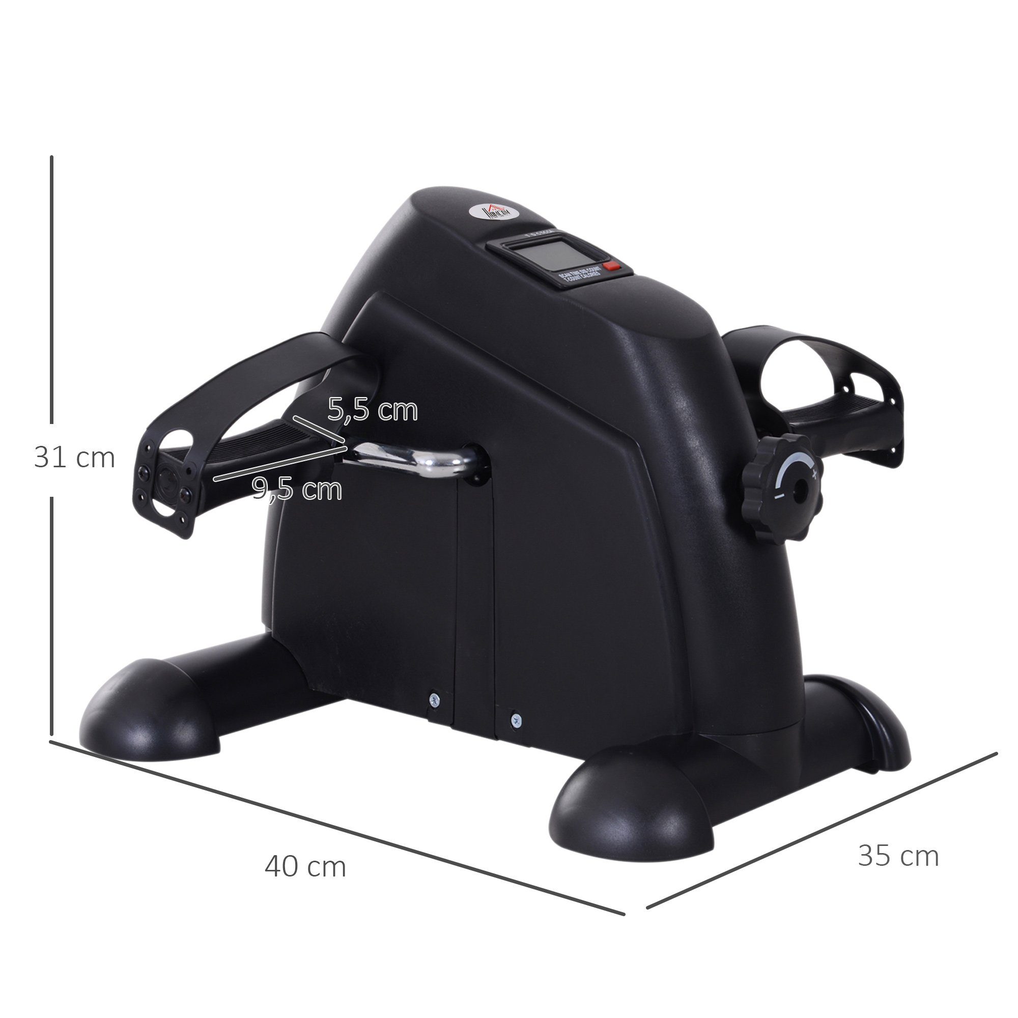 HOMCOM Heimtrainer Pedaltrainer mit LCD-Display
