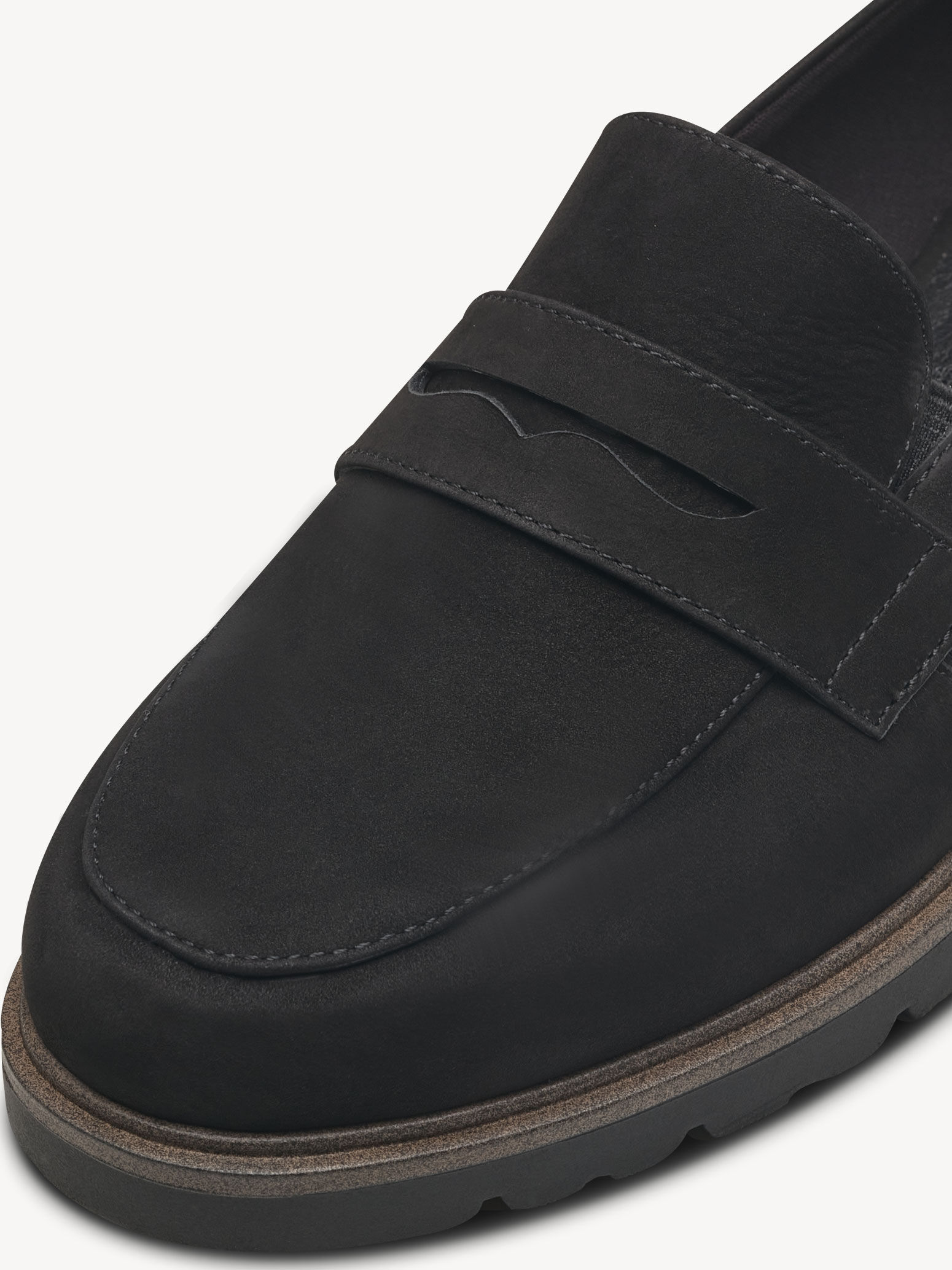 Slipper en cuir - noir
