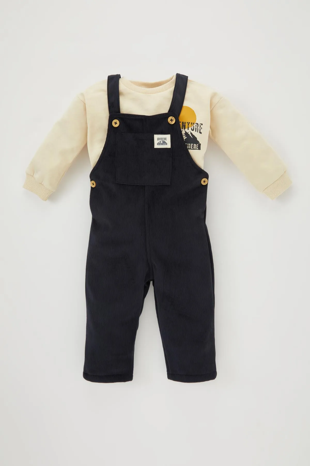 DeFacto  Bedrucktes Sweatshirt-Salopette für Babys im 2er-Set