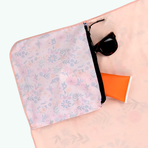 Wonderland - Pink Rectangular Microfiber Towel