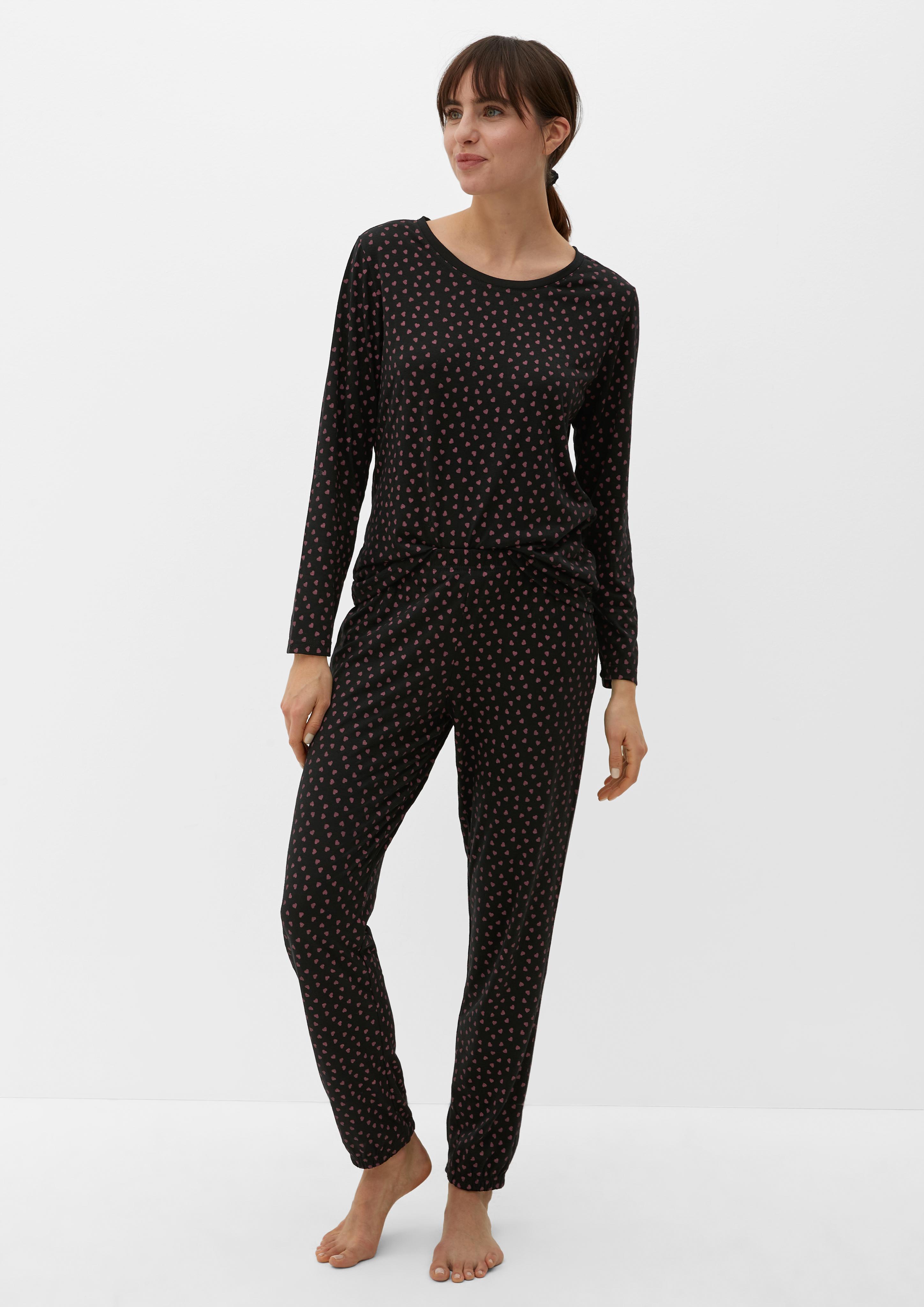 Pyjama-Set mit Herzchenmuster  6008009-99A2