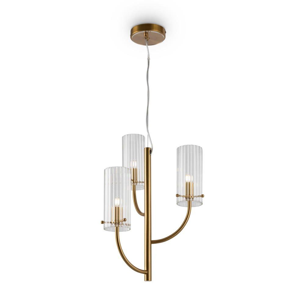 Maytoni LED Pendelleuchte LED Pendelleuchte Arco in Messing 3x 40W G9 3-flammig, keine Angabe, Leuchtmittel enthalten: Ja, LED, warmweiss, Hängeleuchte, Pendellampe, Pendelleuchte