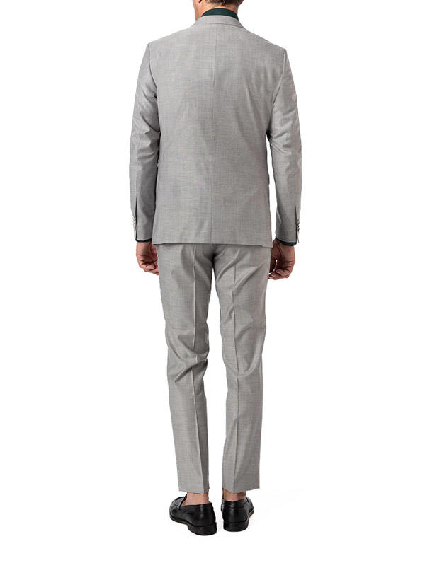 CG, Anzug mit Weste, Slim Fit, Schurwolle, hellgrau meliert