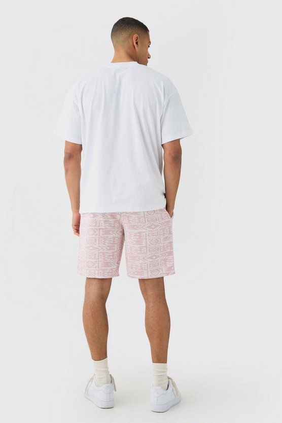 Oversize Man T-Shirt & Jacquard Shorts