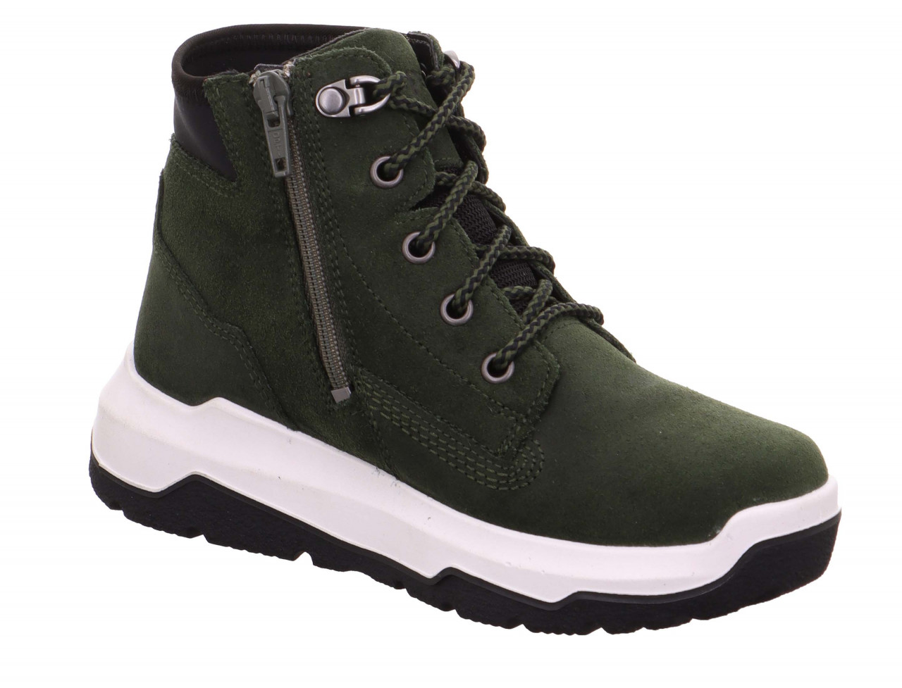 SPACE - Grün/SchwarzBoots mit Reißverschluss