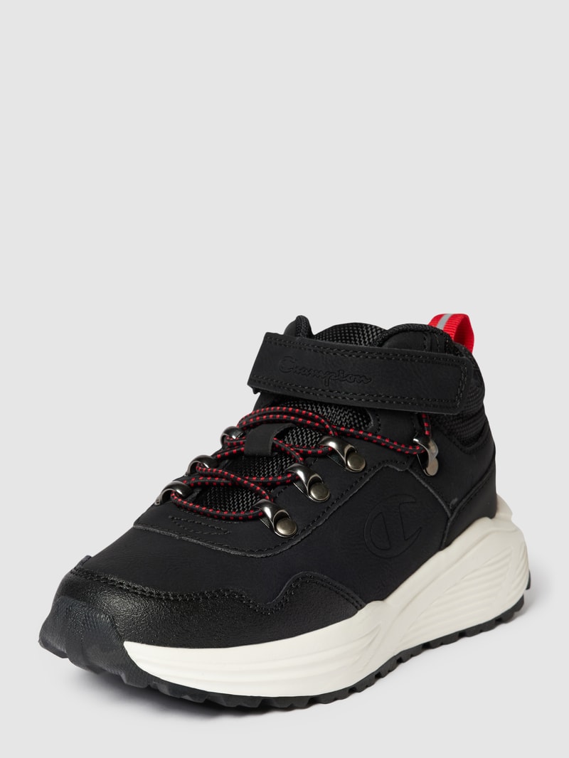 High Top Sneaker mit Label-Prägung Modell 'CLIMB' in schwarz
