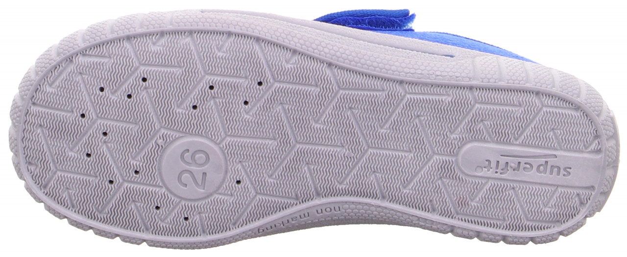 BILL - Blau/Weiss Hausschuh mit Klettverschluss