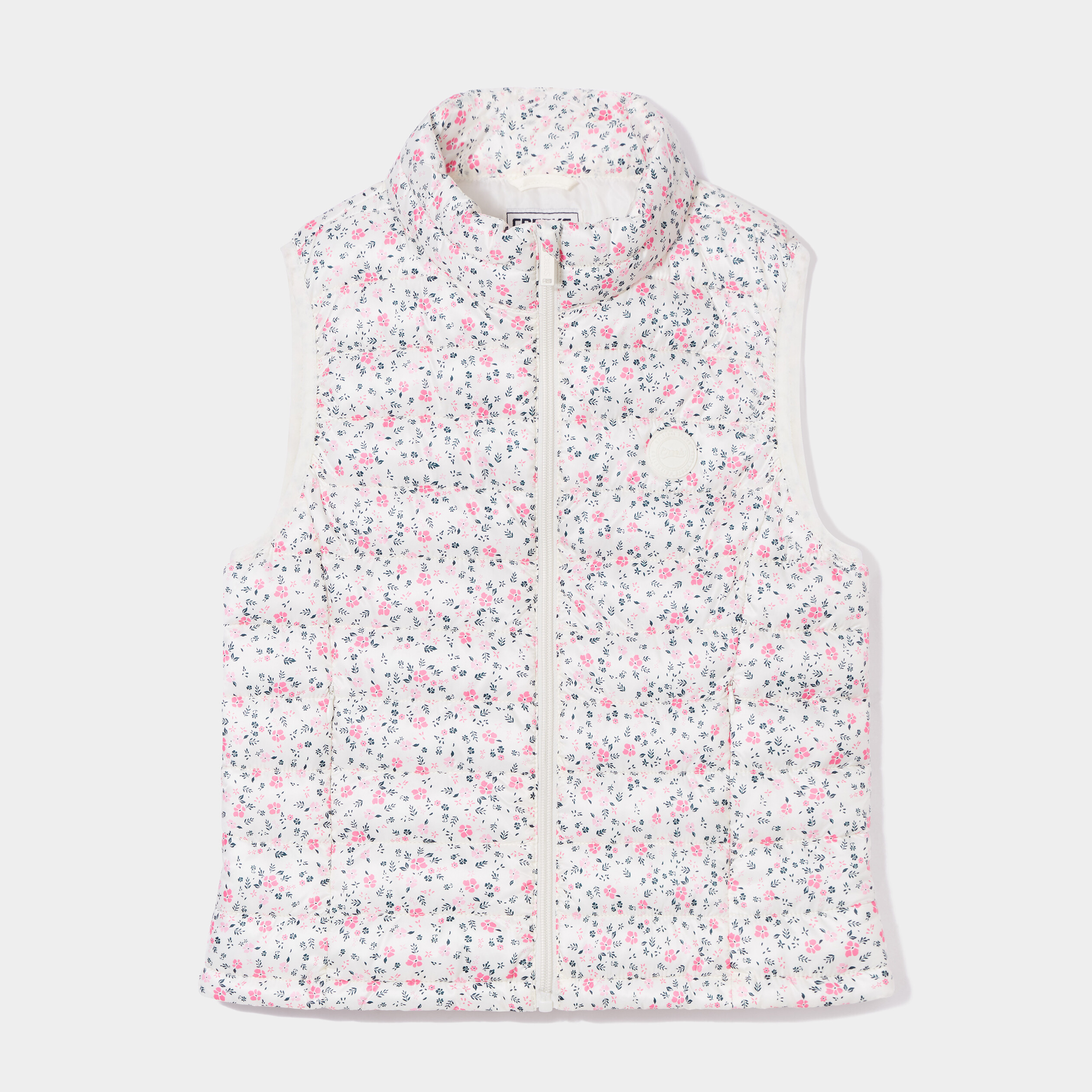 Doudoune sans manches col montant Creeks beige fille | La Halle