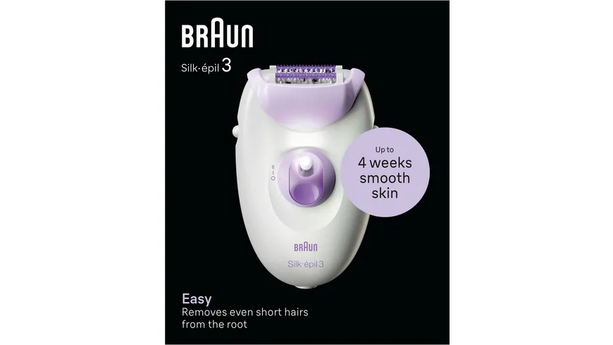 BRAUN Epilierer Silk-épil 3, 3-000 Lila