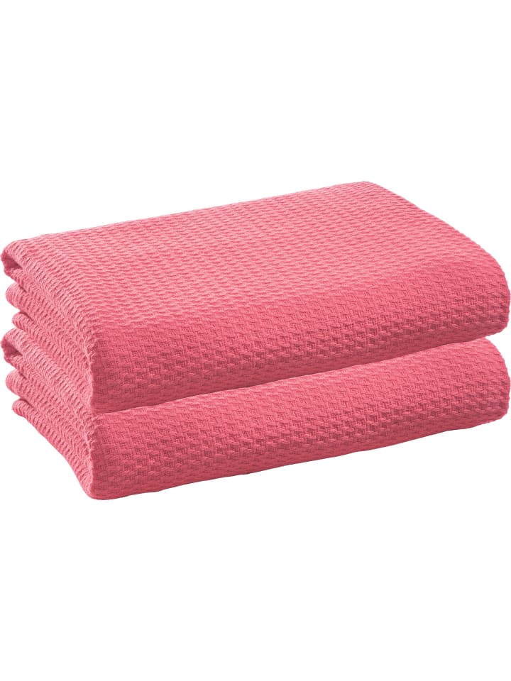 Erwin Müller Baumwolle Sommer-Decke 2er-Pack Siena in rosé günstig kaufen