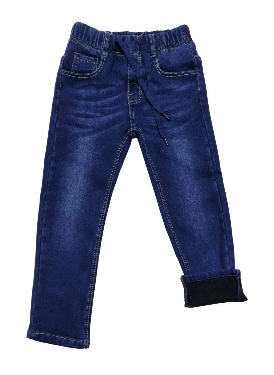 Fashion Boy Thermojeans Thermohose Winterhose gefütterte Jeans, JT163 5-Pocket-Style, mit Stretch-Anteil, mit Fleece gefüttert