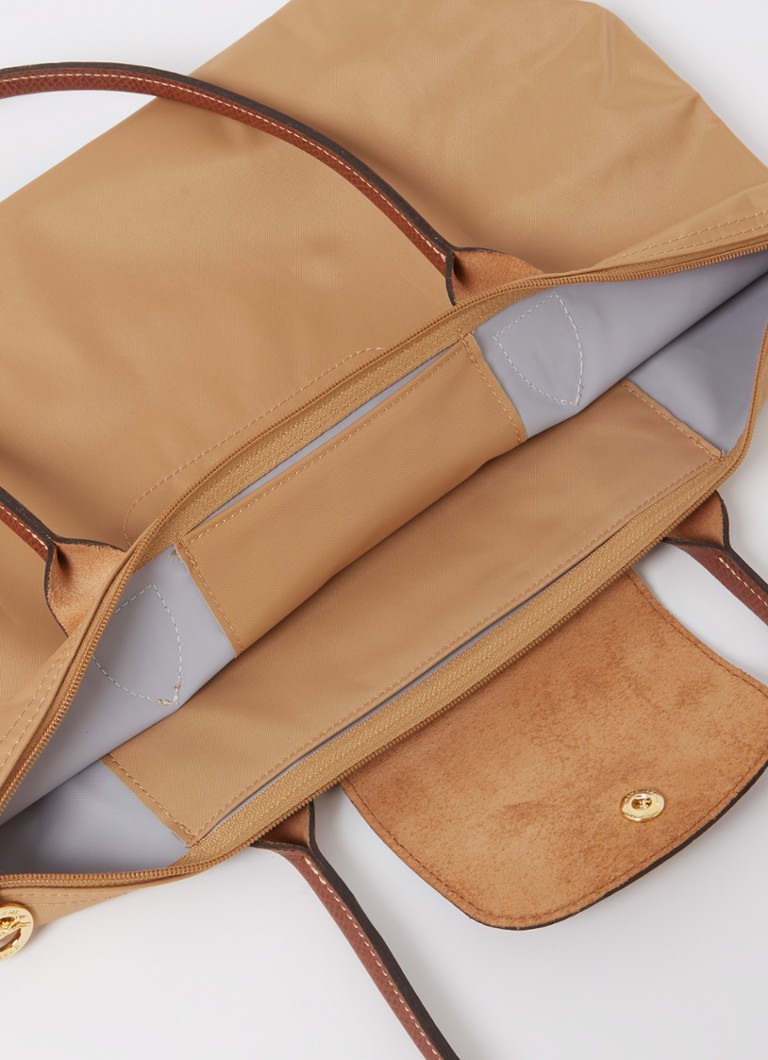 Longchamp Le Pliage shoulder bag M with leather details