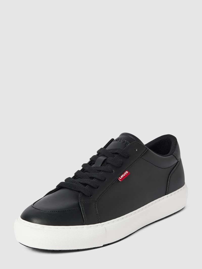Sneaker mit Label-Detail in schwarz