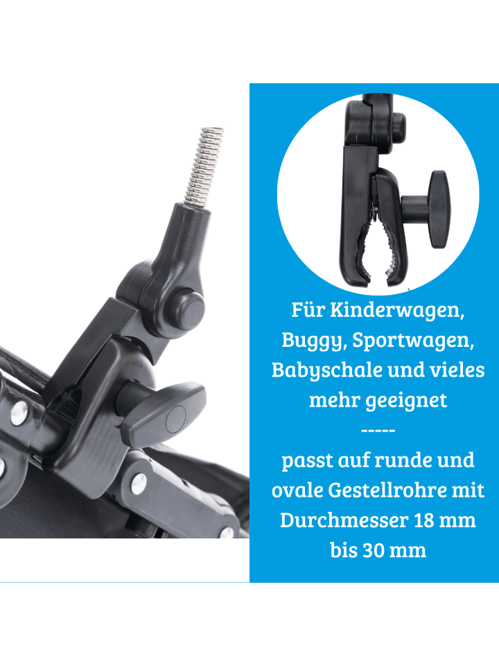 fillikid Sonnenschirm XL Exklusiv Sonnenschutz für Kinderwagen & Buggy in Grau günstig kaufen onesize