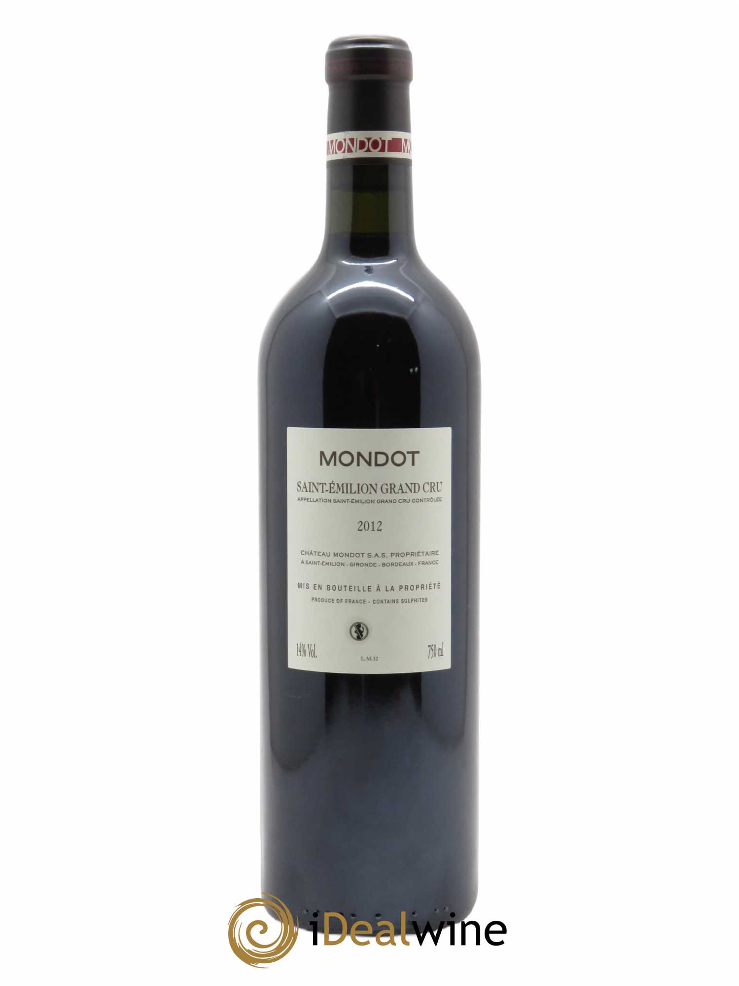Mondot Second Vin  2012 - Lot de 1 Bouteille