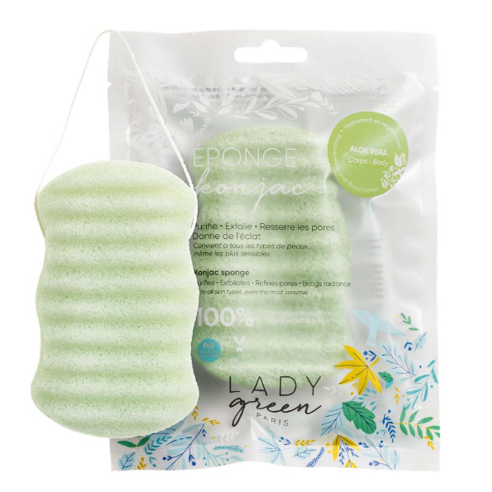 LADY green Konjac Schwamm für den Körper  Aloe Vera