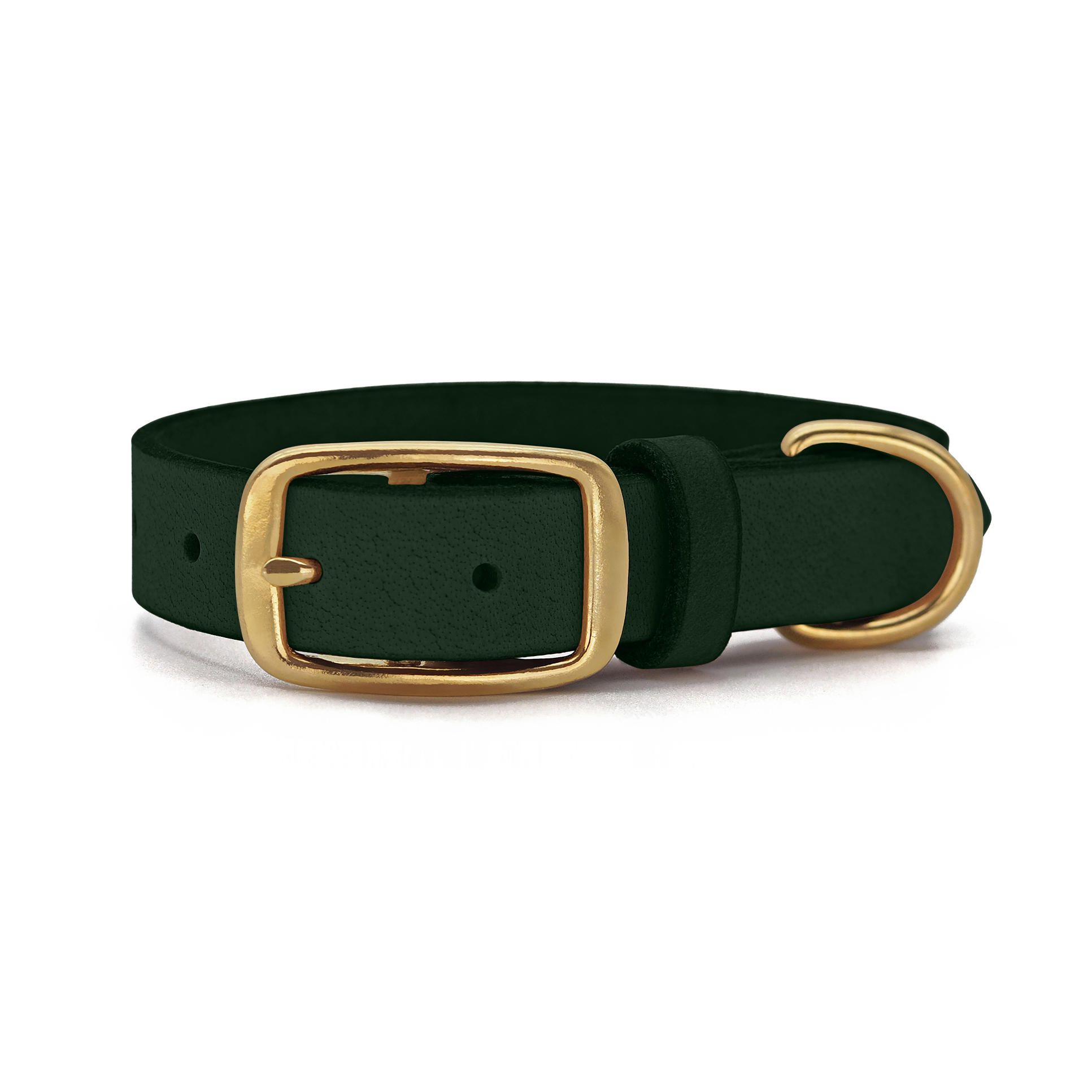 THE DOG IDEA Hundehalsbänder THE DOG IDEA Leder Halsband Dunkelgrün XL