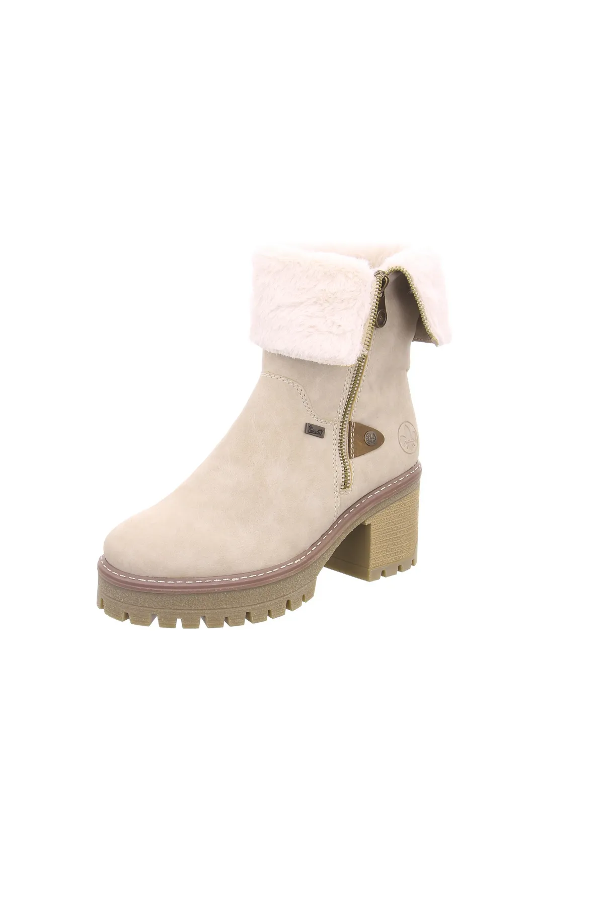 Rieker  Stiefelette - Beige - Flacher Absatz