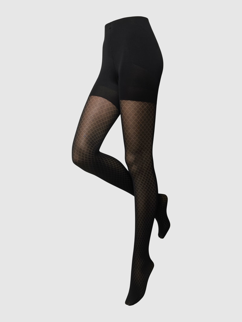 Strumpfhose mit verstärkten Zehen Modell 'INCREDIBLE LEGS' in metallic schwarz