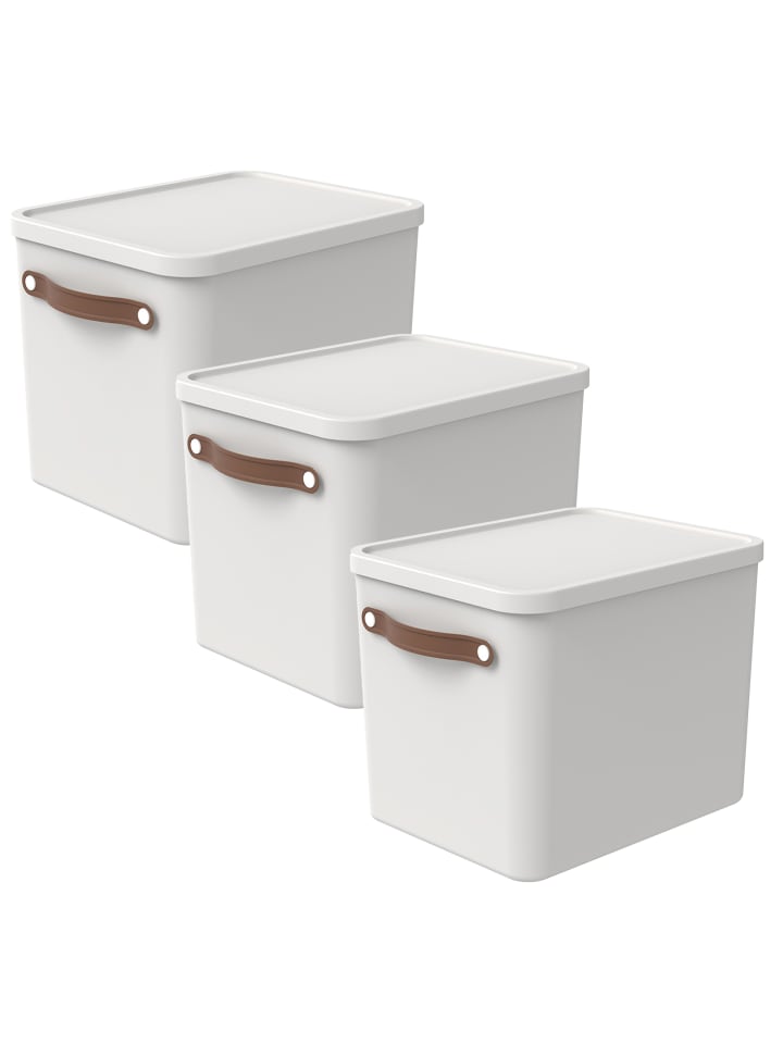 Rotho 3er-Set Aufbewahrungsbox Maloja 27l günstig kaufen onesize