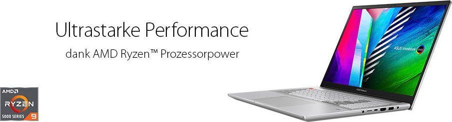 Asus Vivobook Pro 16X OLED M7600QE-L2007W Notebook (40,6 cm/16 Zoll, AMD Ryzen 7 5800H, GeForce RTX 3050 Ti, 1000 GB SSD, OLED-Display)