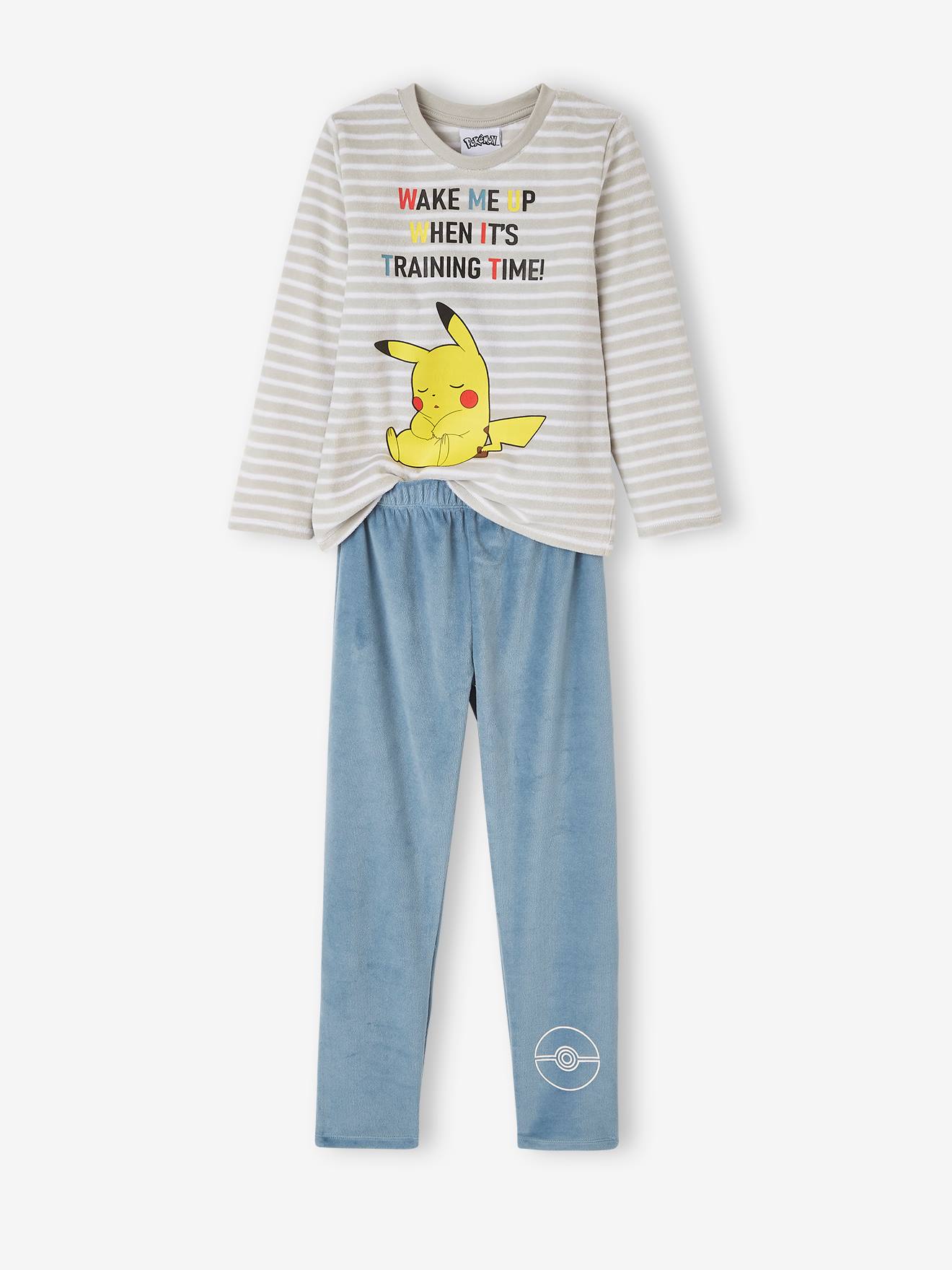 Pyjama Garçon en velours Pokémon® gris rayé