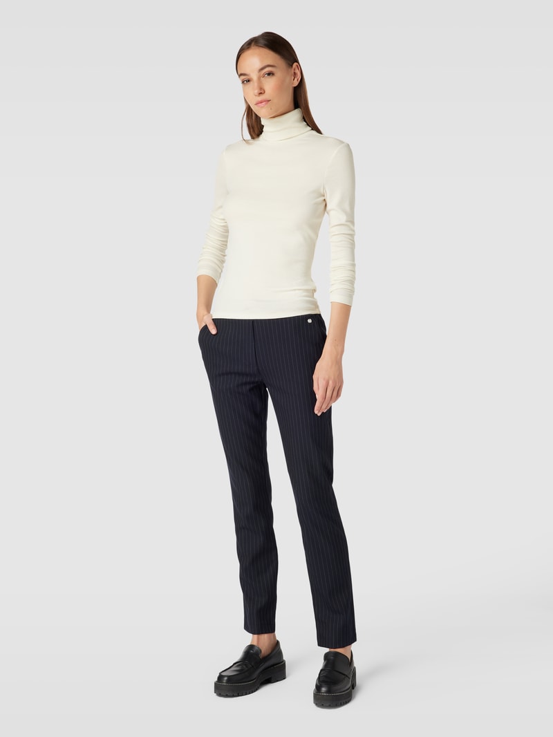 Longsleeve mit Rollkragen in ecru