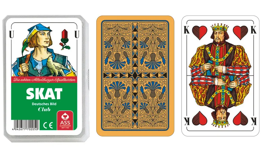 ASS Altenburger Spielkarten - Skat, deutsches Bild, Kornblume