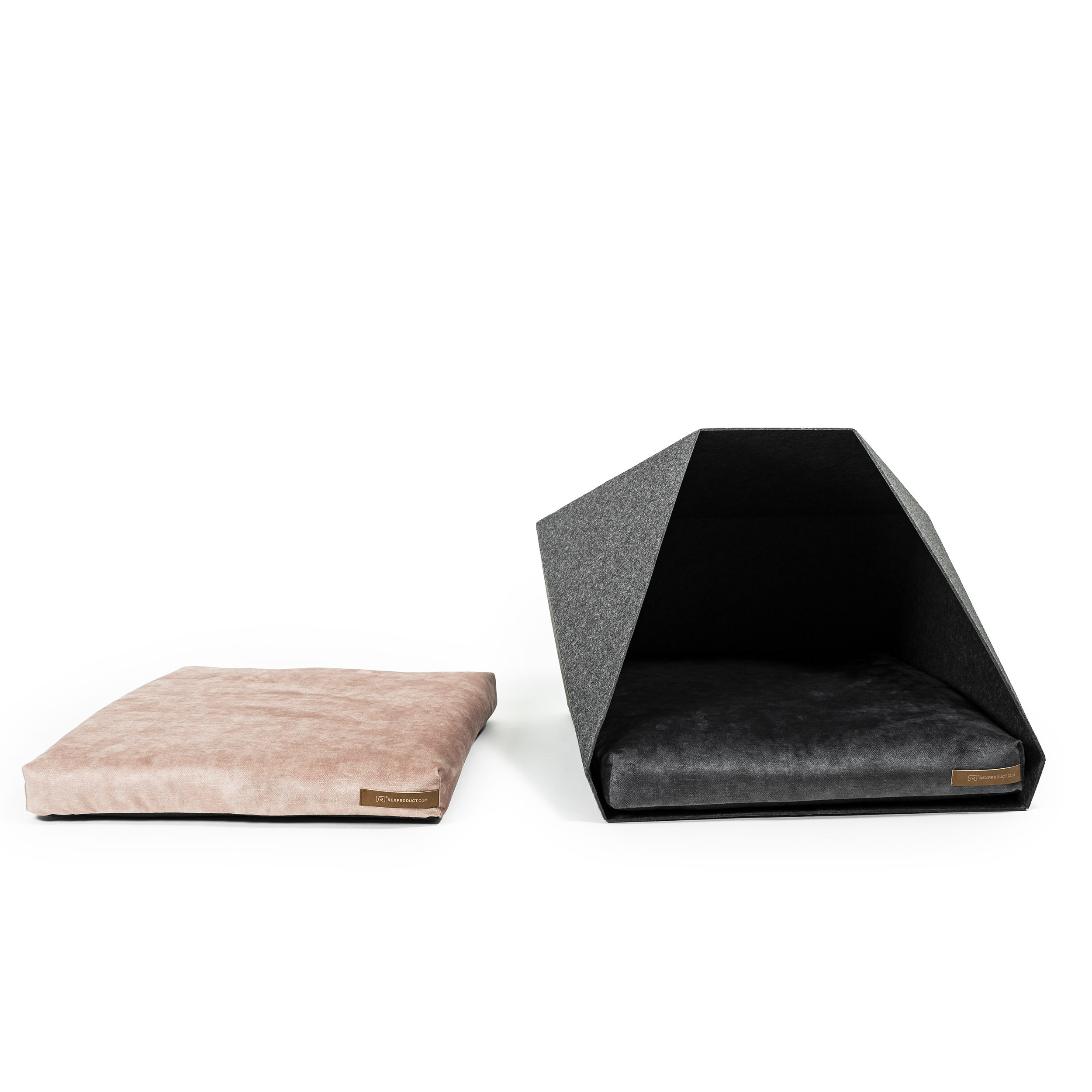 Rexproduct Hundehöhlen Rexproduct Home PetPocket dunkelgrau pink