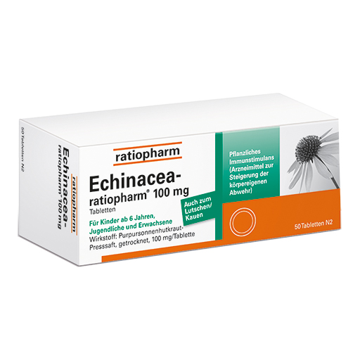 ECHINACEA-RATIOPHARM 100 mg Tabletten  50 St  Tabletten