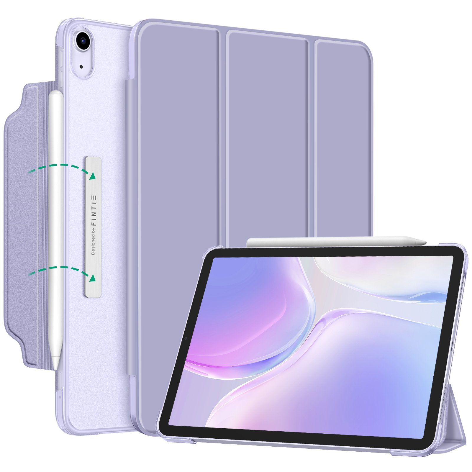 Fintie Tablet-Hülle für iPad Air 5 Gen 2022/ iPad Air 4 Gen 2020 [Magnetverschluss], Leichte Standhülle mit Durchscheinend Mattierter Rückseite