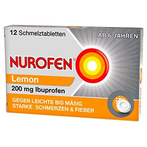 NUROFEN 200 mg Schmelztabletten Lemon  12 St  Schmelztabletten