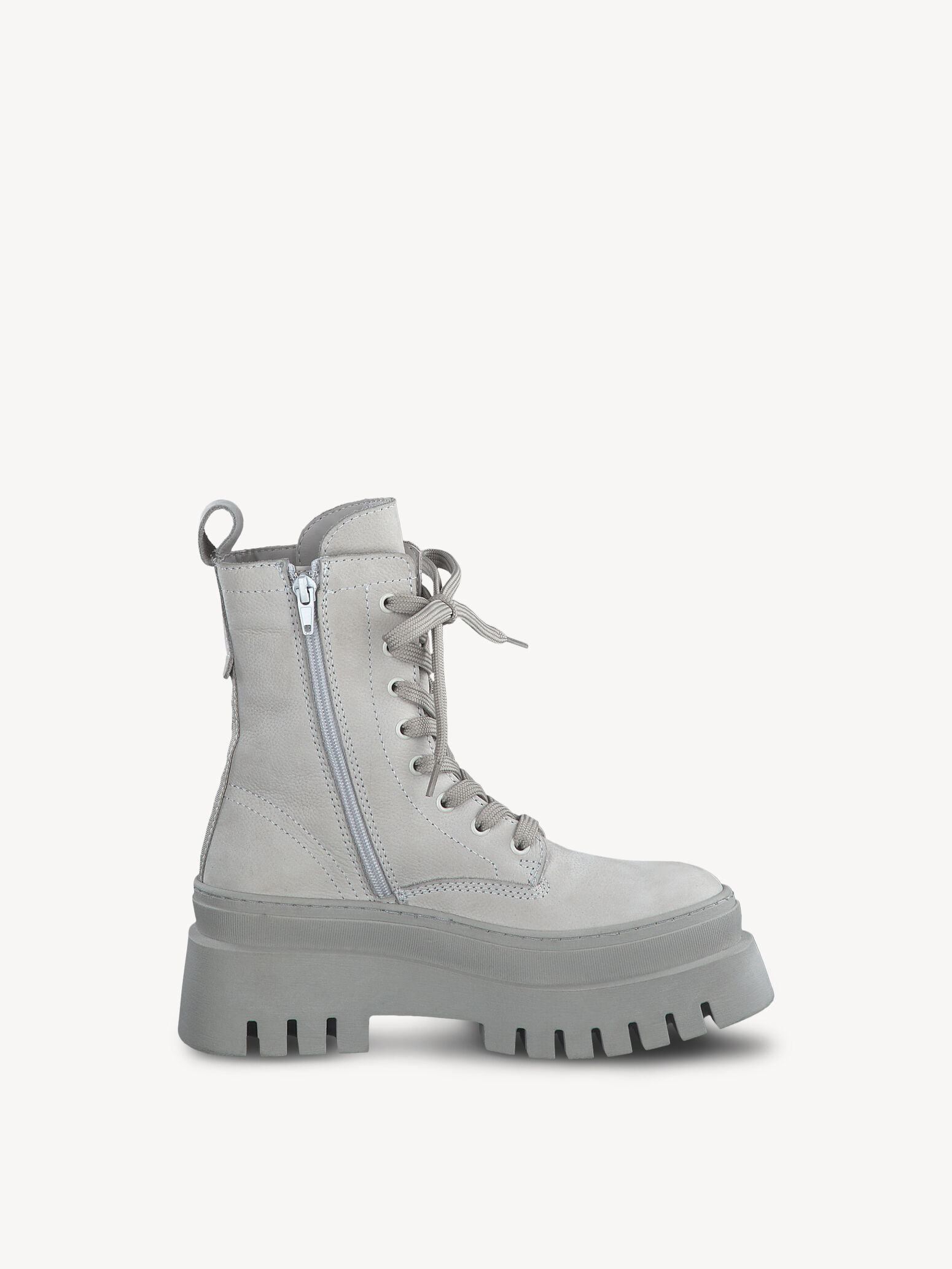 Bottine en cuir - gris