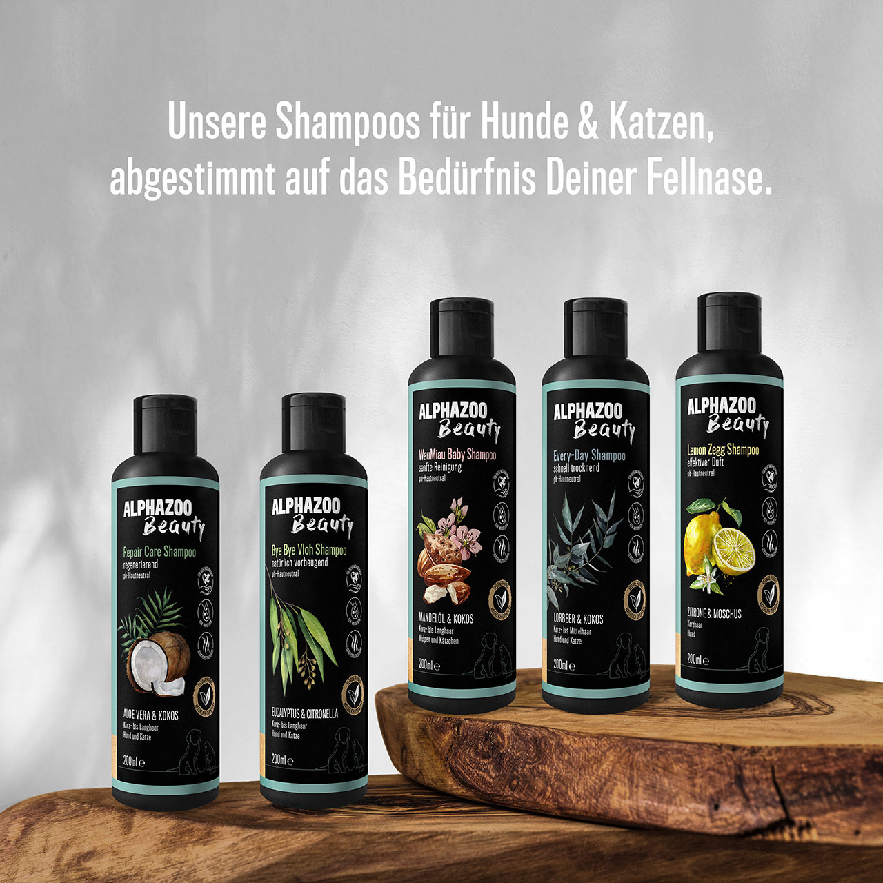 ALPHAZOO Fellpflege ALPHAZOO Every-Day Shampoo für Hunde & Katzen