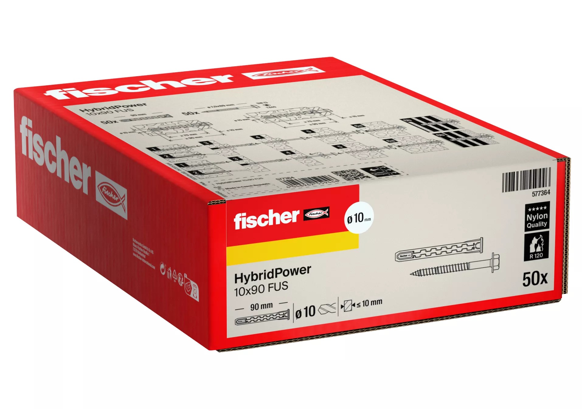 Fischer 577364 HybridPower Stecker 10x90 FUS 50ST