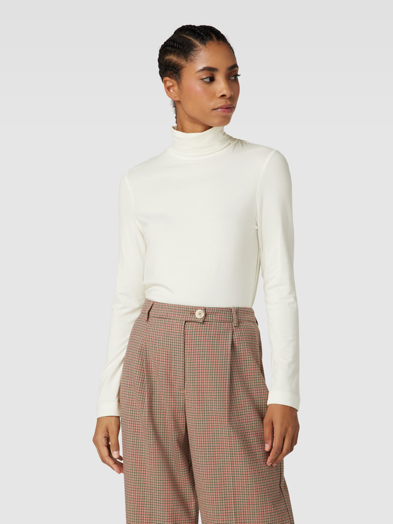 Longsleeve mit Rollkragen in offwhite