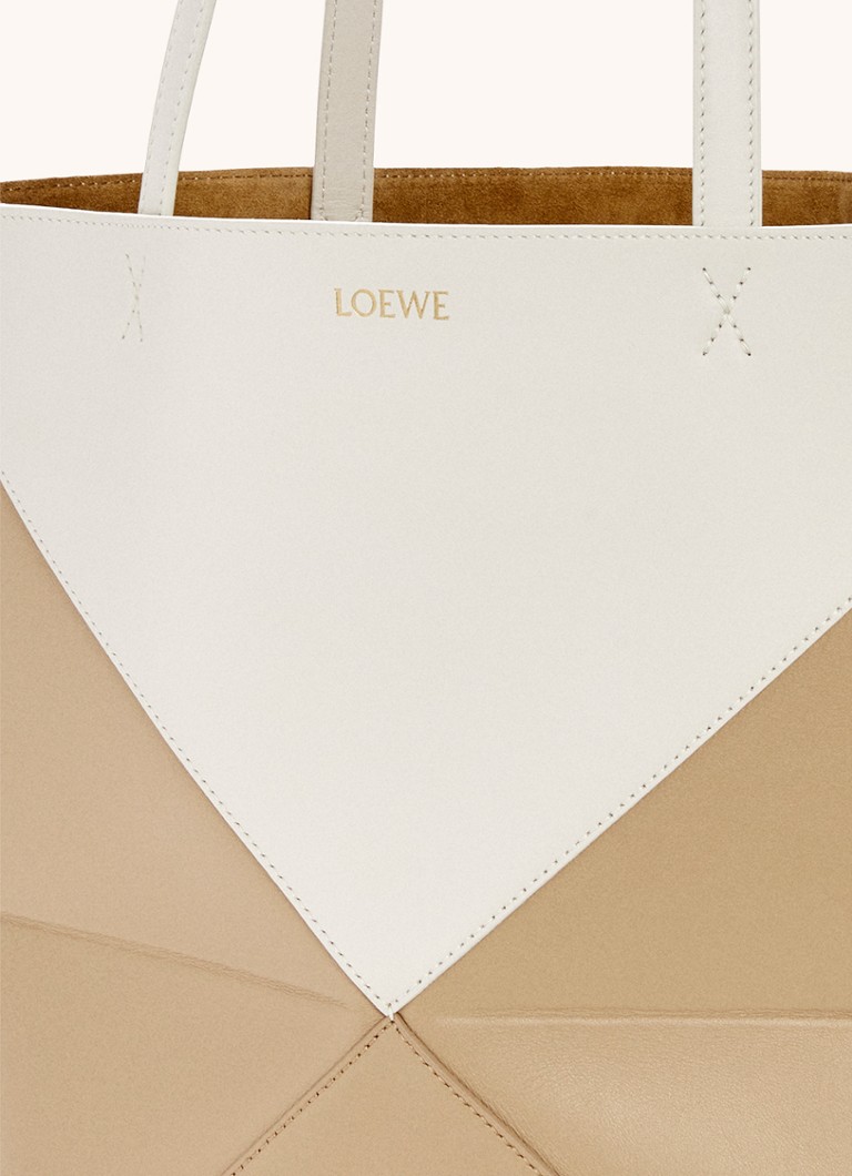 LOEWE Puzzle Fold Keskikokoinen vasikannahkainen ostoskassi
