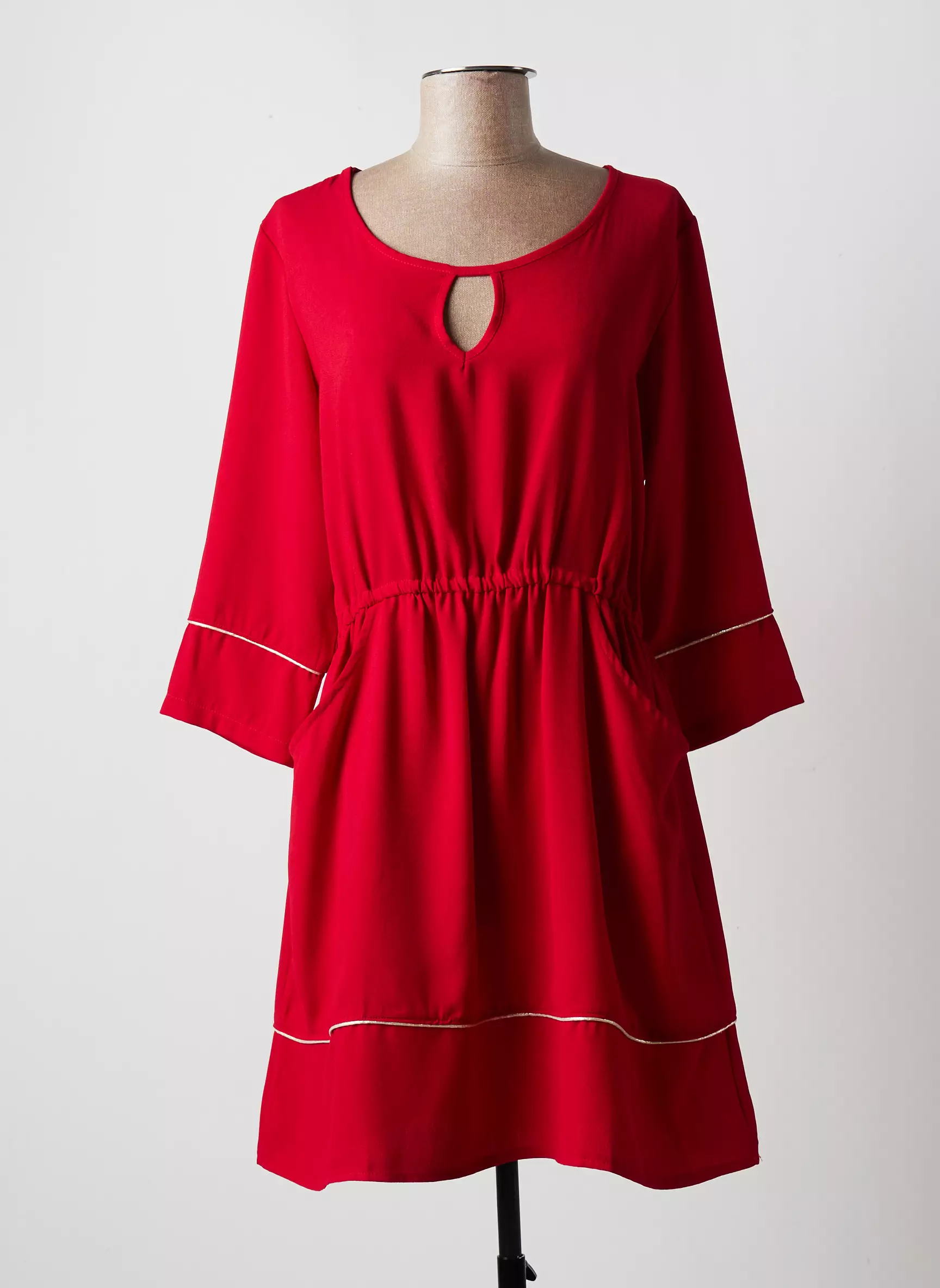 Multiples Robes Mi Longues Femme couleur rouge