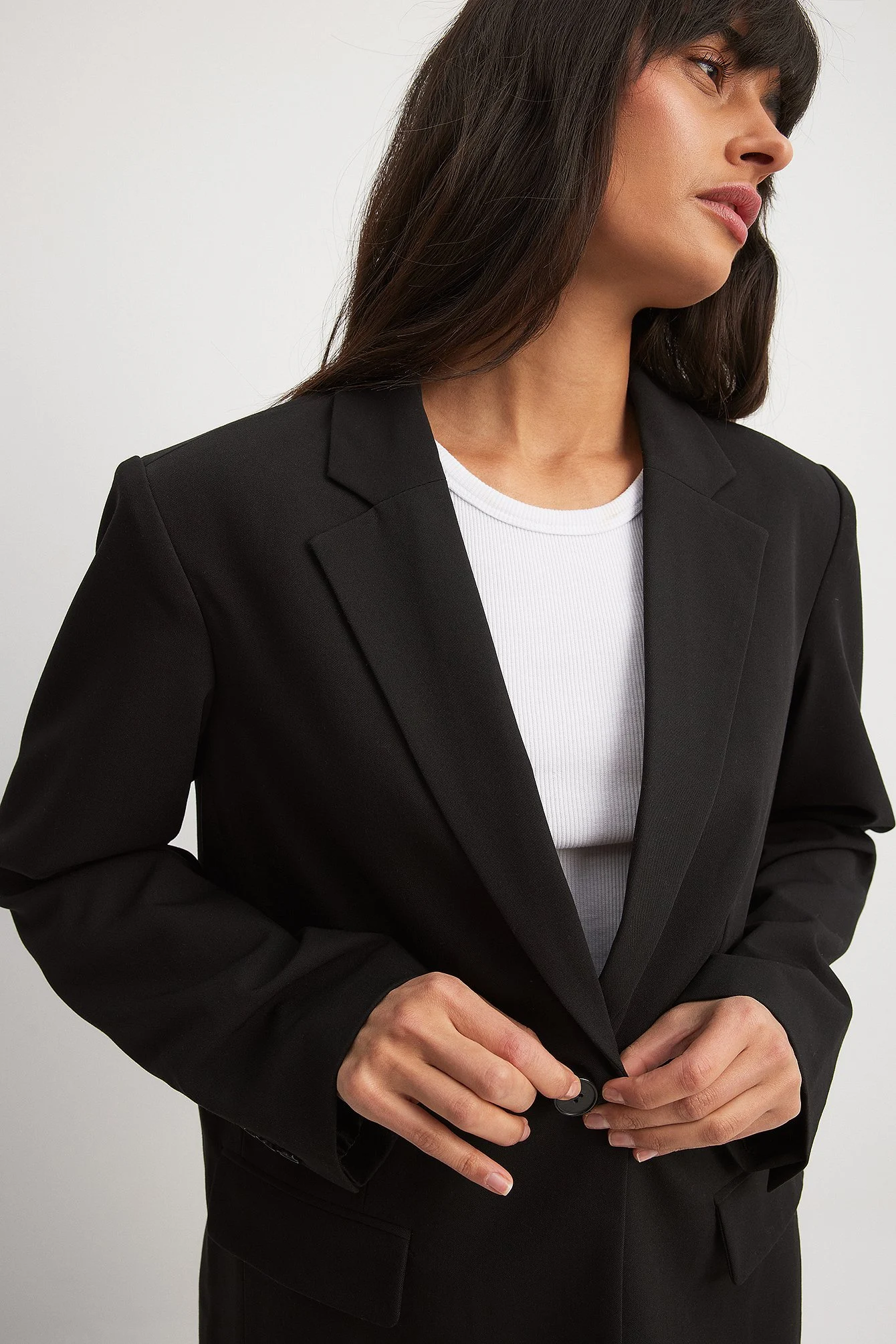 Oversize-Blazer mit einem Knopf