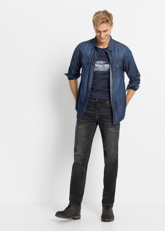 Regular Fit Stretch-Jeans, Straight