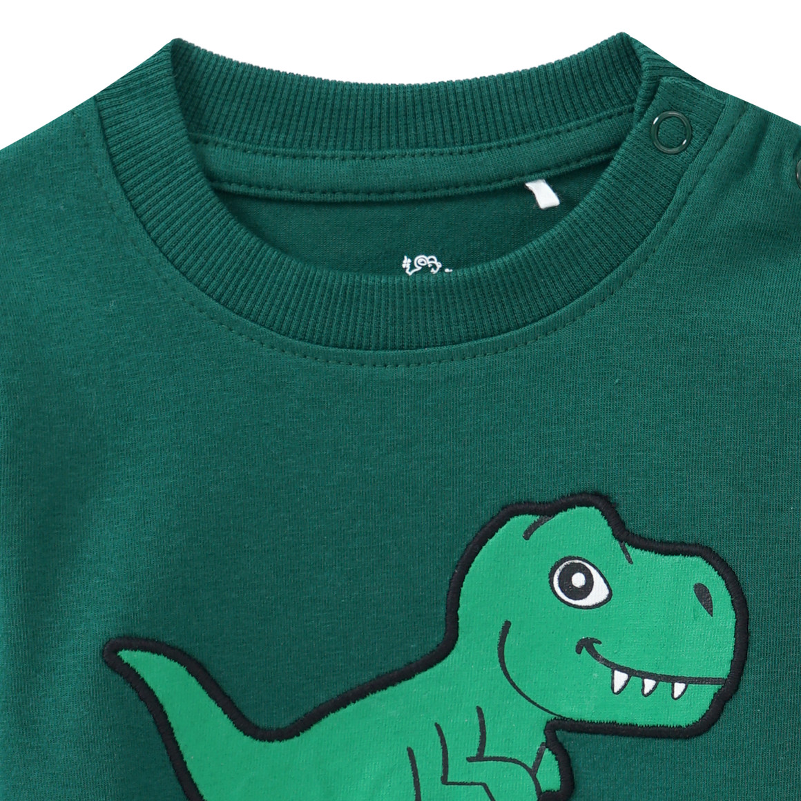 Baby Langarmshirt mit Dino-Applikation