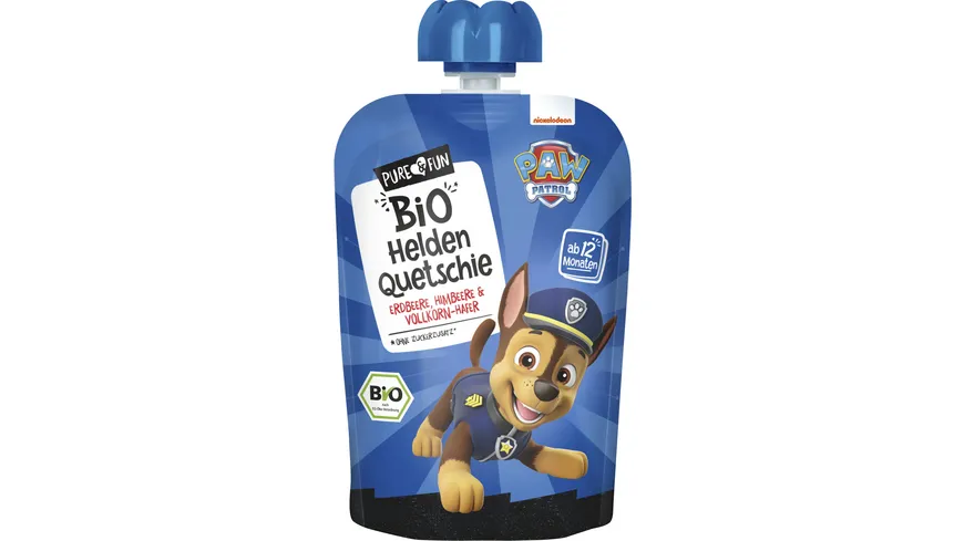 PURE&FUN Bio Quetschie Blau Helden Paw Patrol 100 g