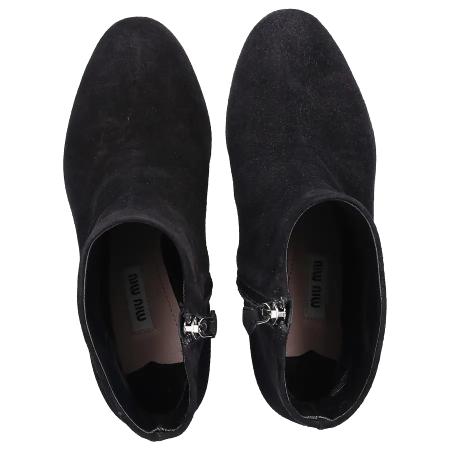 Miu Miu - Klassische Stiefeletten Veloursleder - schwarz